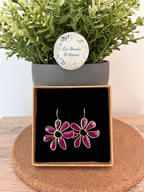 Boucles florales pivoine doré