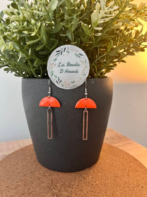 Boucles orange argenté