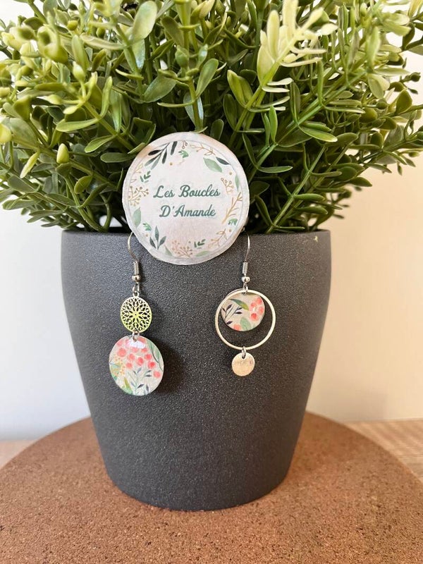 Asymétrique fleurs des champs argenté