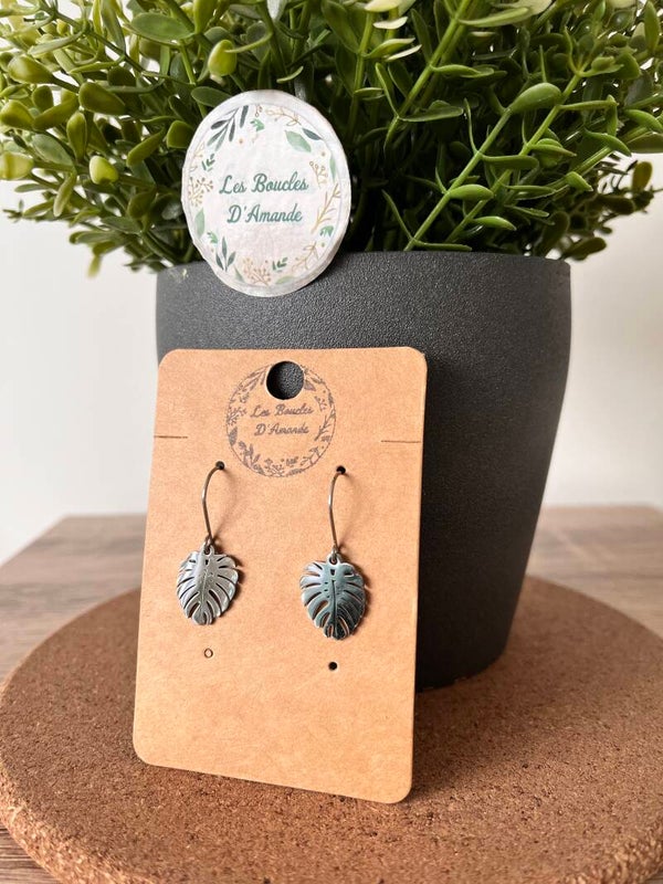 Boucles feuilles argentées