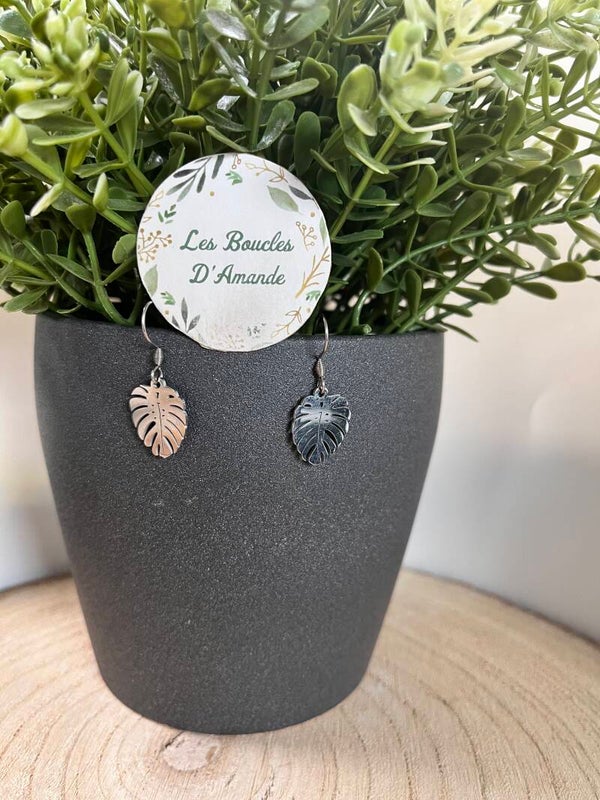 Boucles feuilles argentées