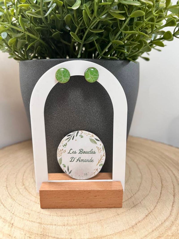 Clous bois vert craquelé