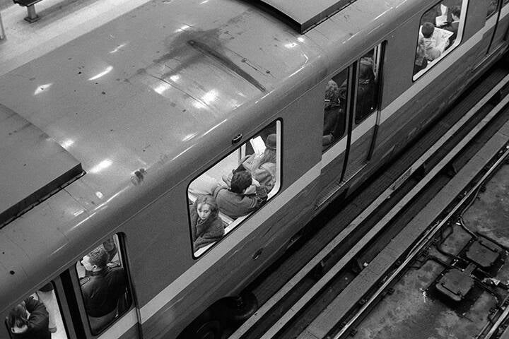 Black & white 35 mm negatives.