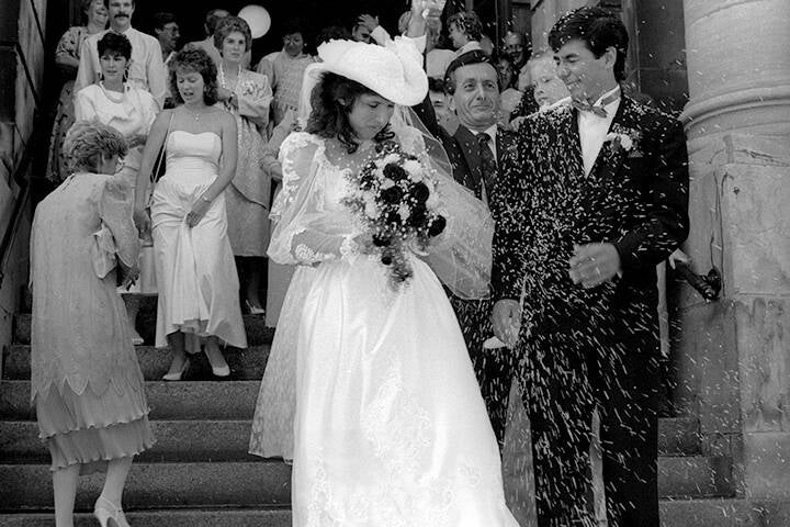 Black & white 35 mm negatives.