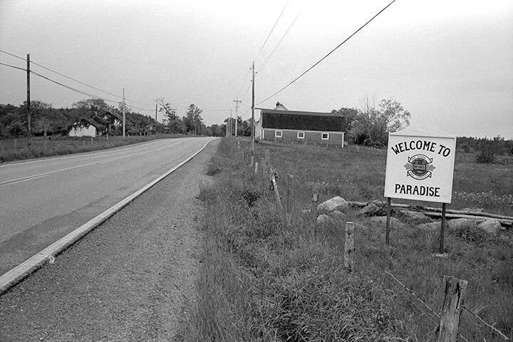 ENTERING PARADISE NOVA SCOTIA, CANADA.