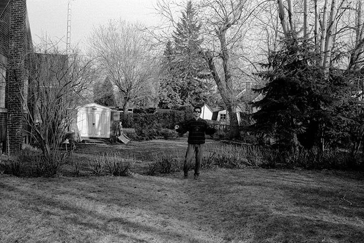 DOCTOR JEAN PANNETON AT HOME IN MONTREAL.