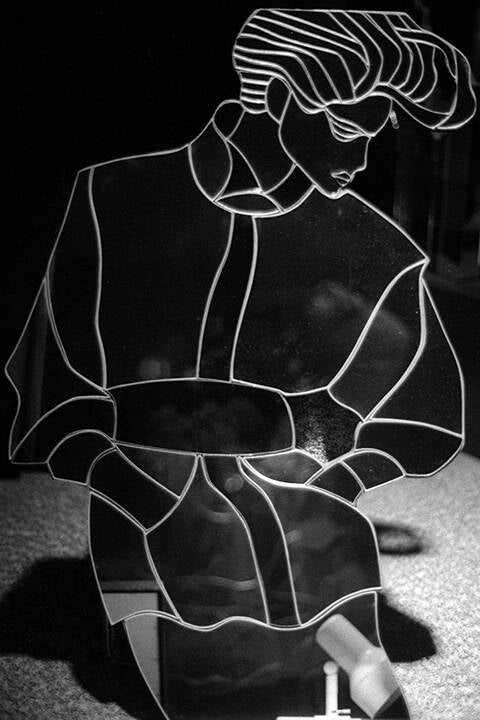 Black & white 35 mm negatives.