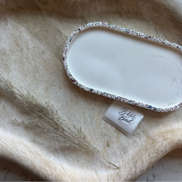 Terrazzo Rimmed Oval Tray