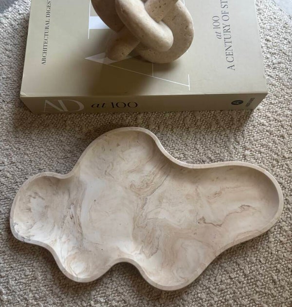 Sand and Caramel Large Wavy Tray