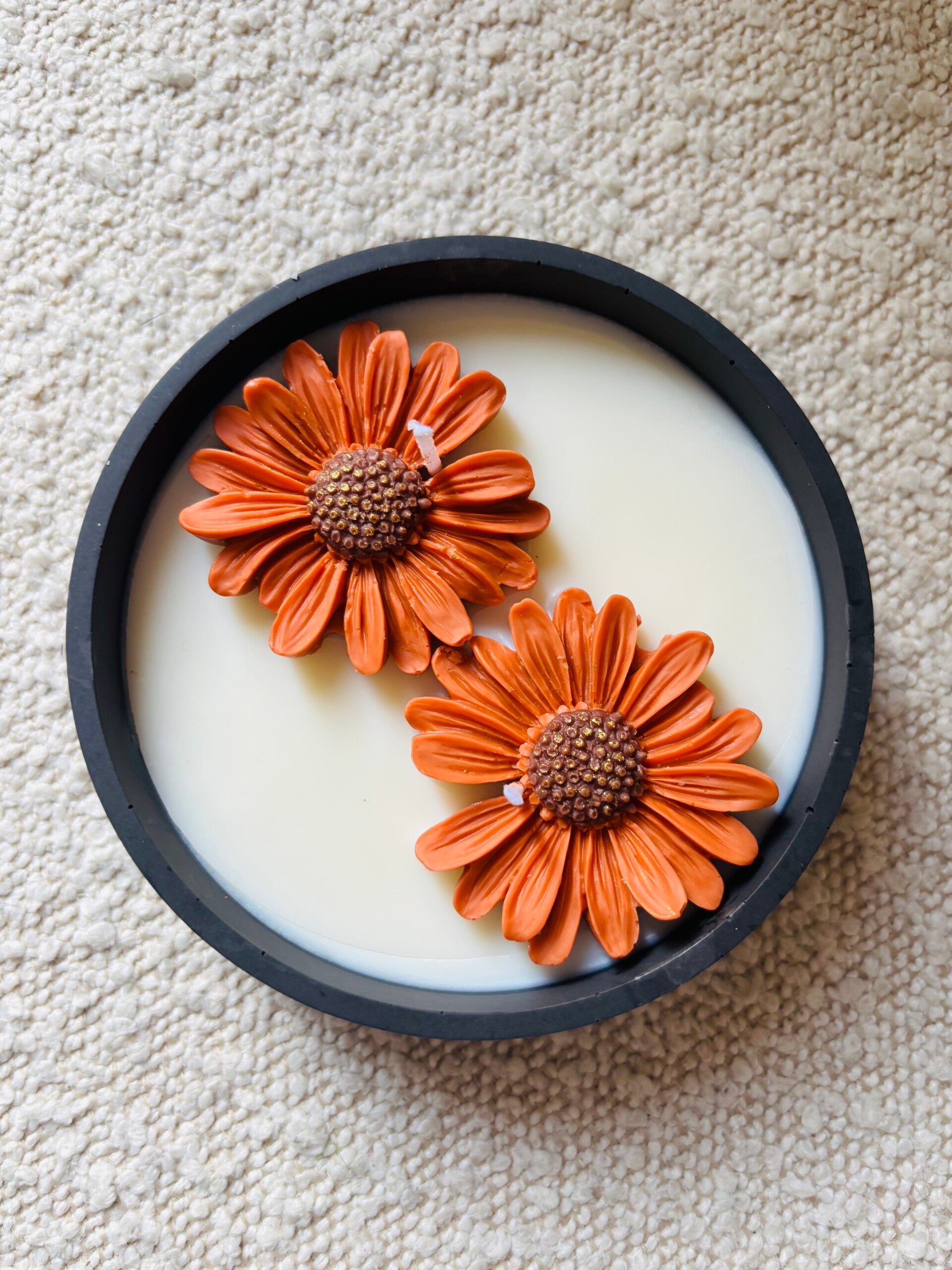 Floral Eco Resin Candle Bowl