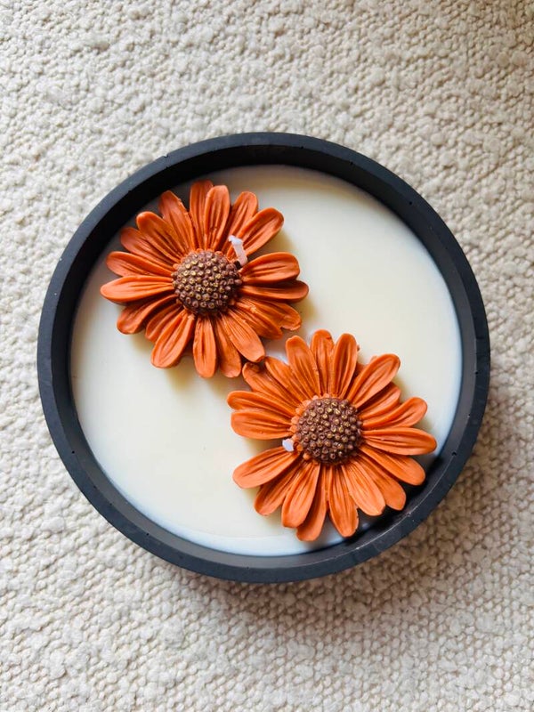 Floral Eco Resin Candle Bowl