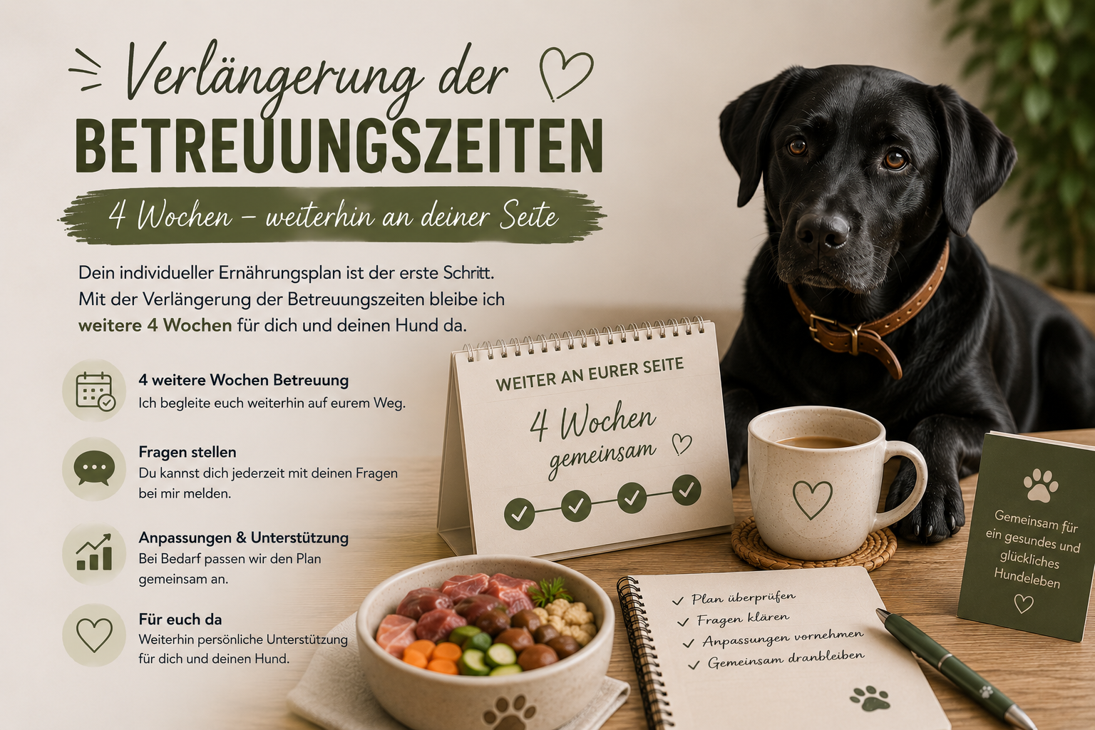 Verlängerung der Betreuungszeit - 4 Wochen