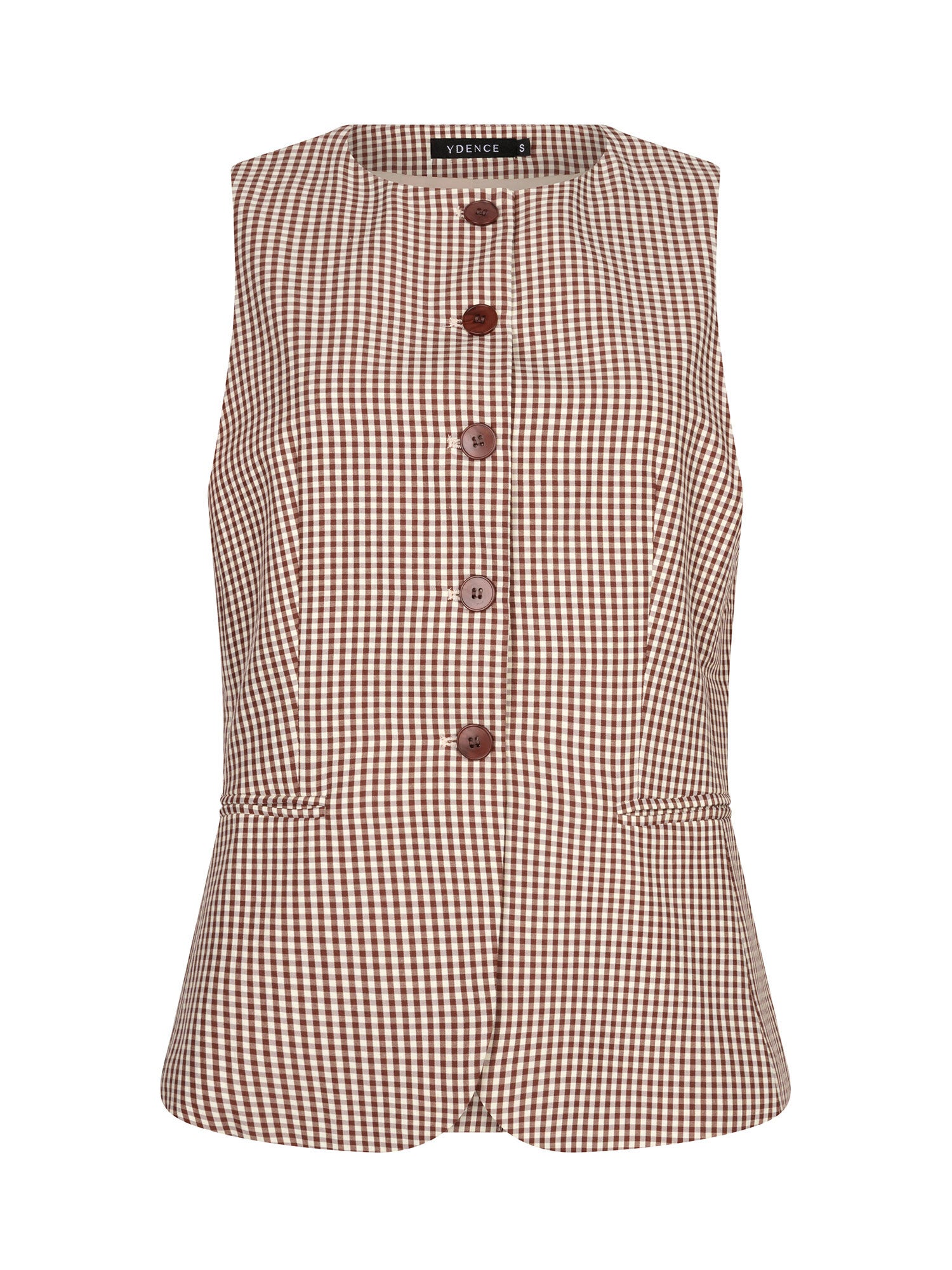 Gilet Jette | Brown check | Ydence
