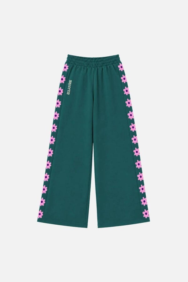 Jogger Livia | Groen Roze | Ellastiek