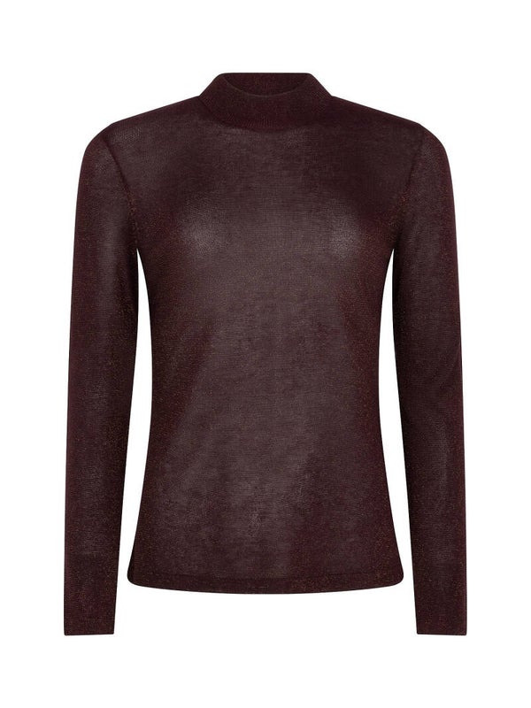 Knitted sparkle top Lotte | Plum | Ydence