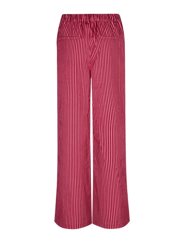 Pants Djamilla | Coral pink / Burgundy | Ydence