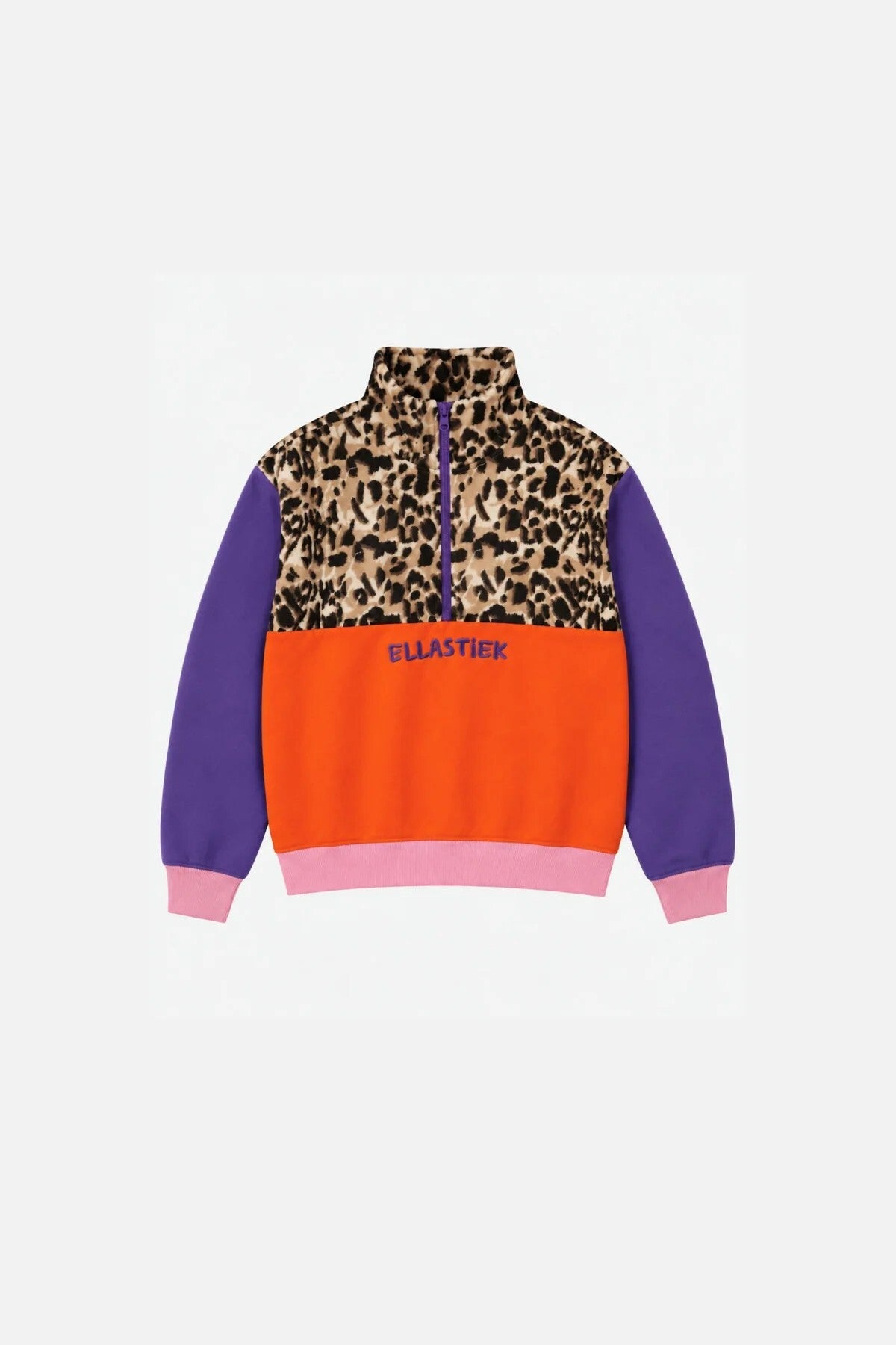 Sweater Max | Leopard meerkleurig | Ellastiek