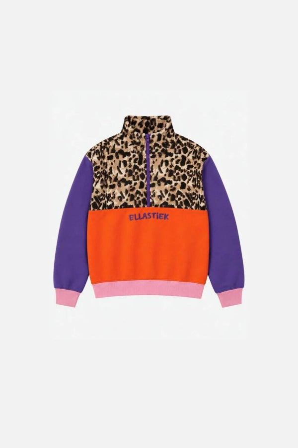 Sweater Max | Leopard meerkleurig | Ellastiek