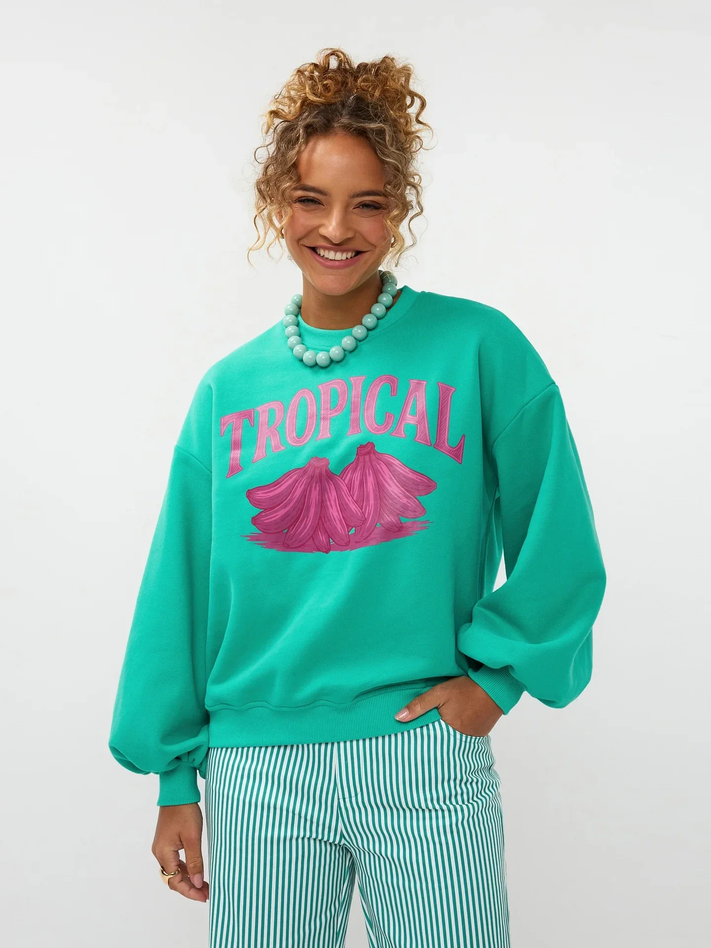 Sweater Tropical | Sea green | Ydence