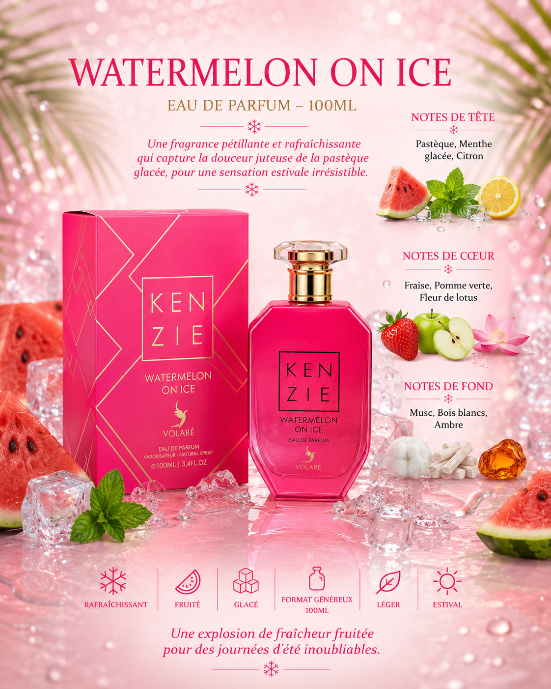 Parfum Kenzie Watermelon on Ice – Volaré – 100ml