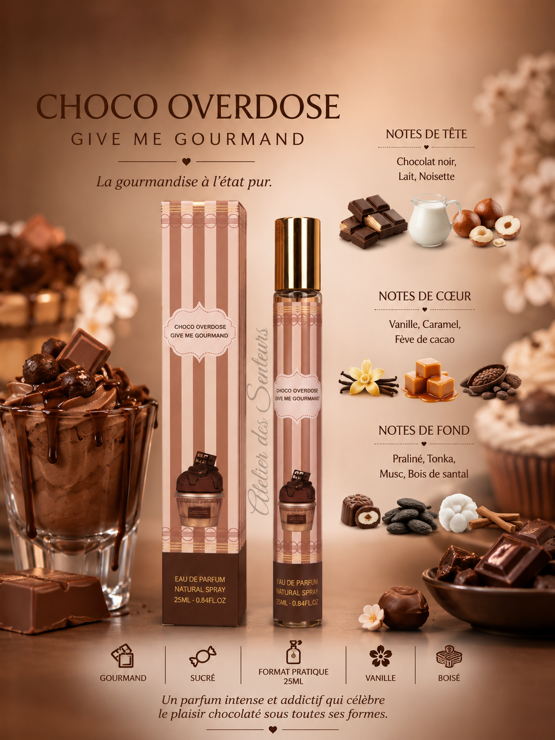 Give Me Gourmand – Choco Overdose – Lattafa – 35ml