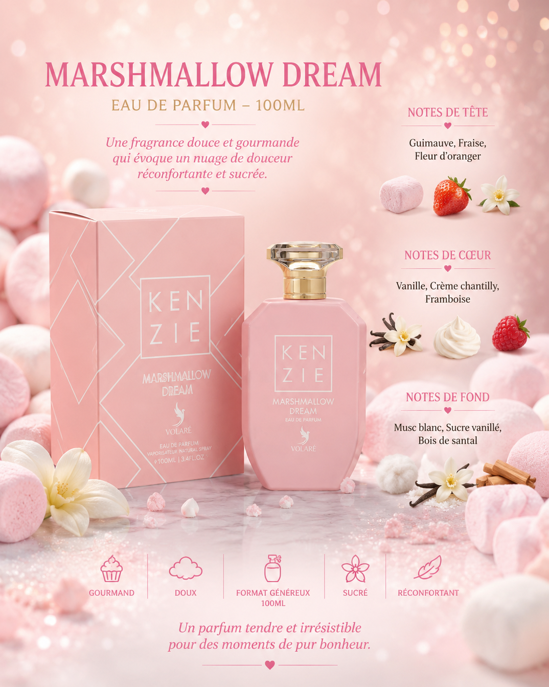 Parfum Kenzie Marshmallow Dream – Volaré – 100ml
