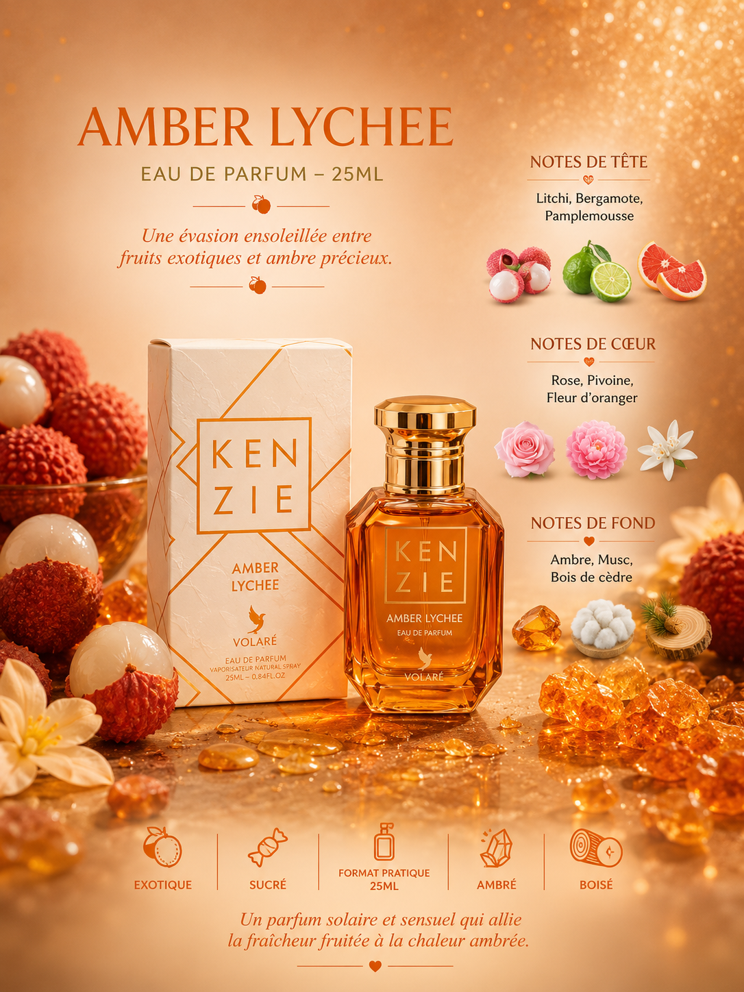 Parfum Kenzie Amber Lychee 25ml