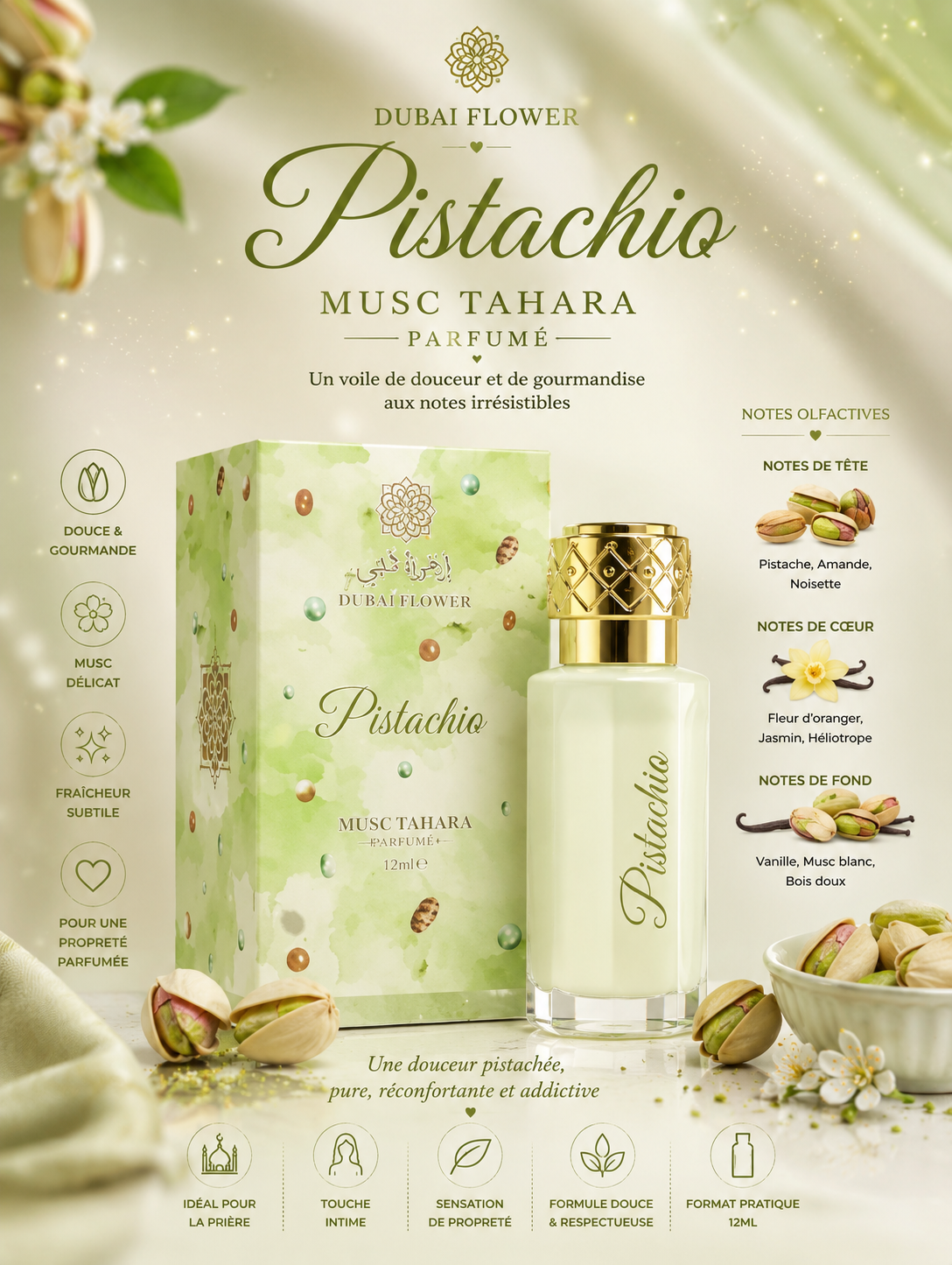 Musc Tahara Pistachio Dubaï Flower 12ml