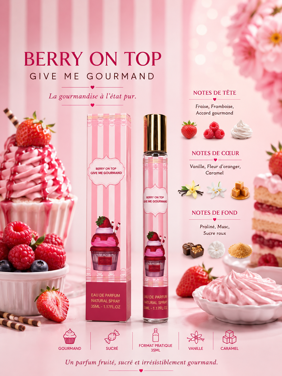 Give Me Gourmand – Berry On Top – Lattafa – 35ml