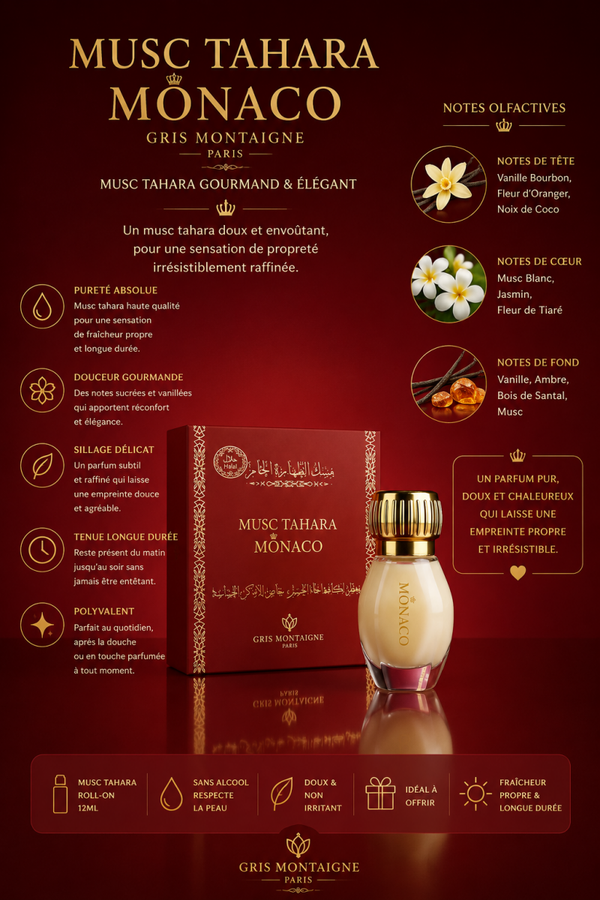 Musc Tahara Monaco – 12 ml – Gris Montaigne Paris