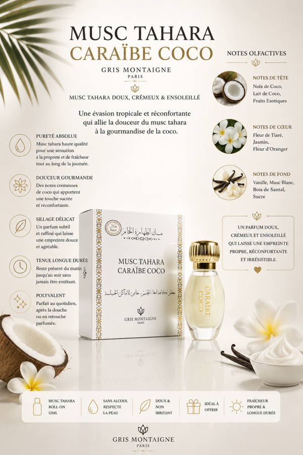 Musc Tahara Caraïbe Coco – 12 ml – Gris Montaigne Paris