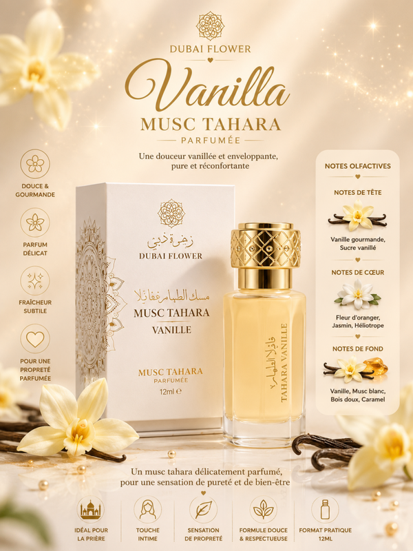 Musc Tahara Vanilla 12ml - Dubaï Flower