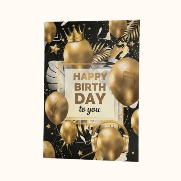 Musical Birthday Cards - Golden Rhythm