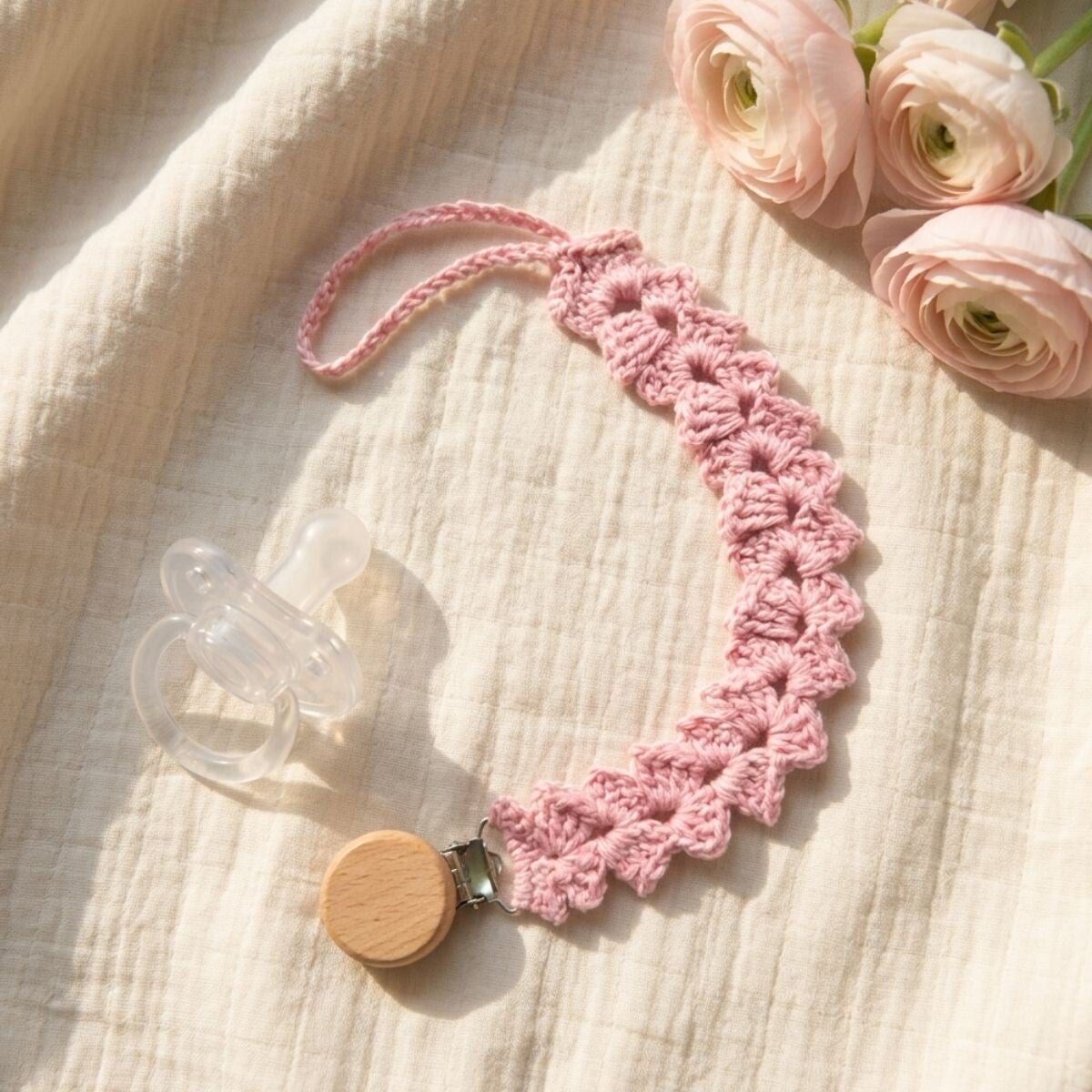 Cotton Pacifier Holder