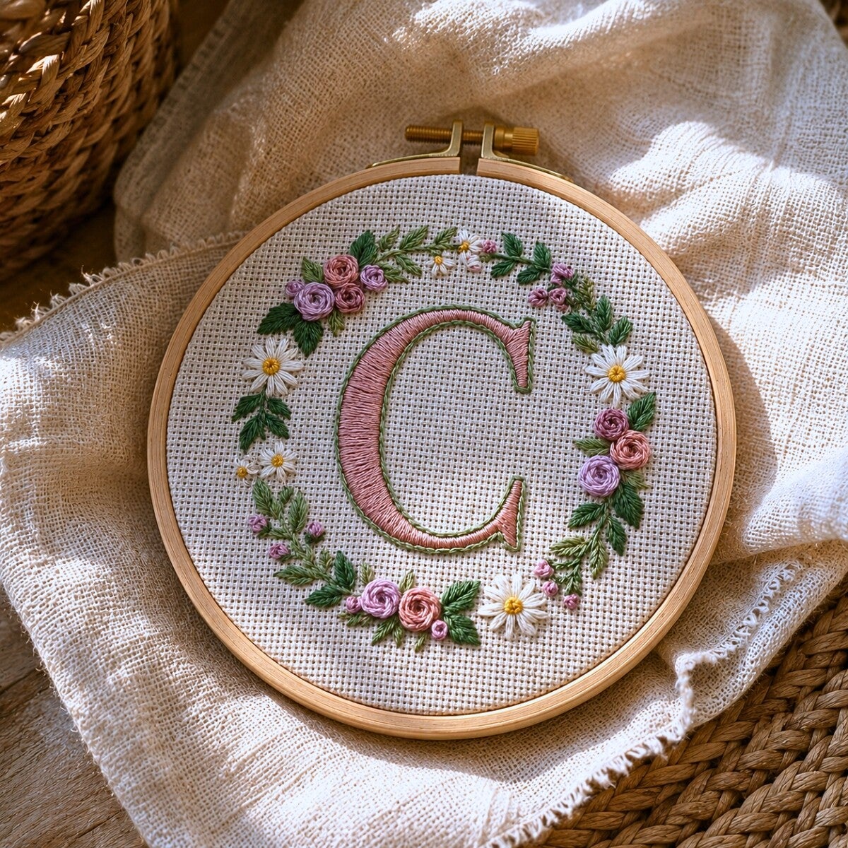 Monogram Hoop