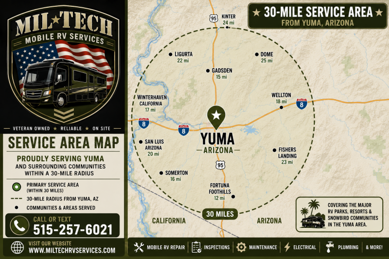 MILTERCH RV Yuma, AZ service area