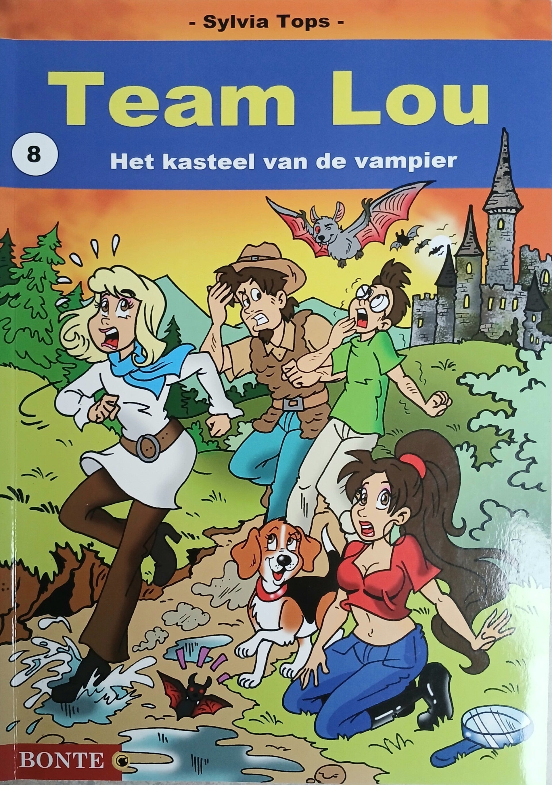 Stripboek Team Lou 8. Het kasteel van de vampier