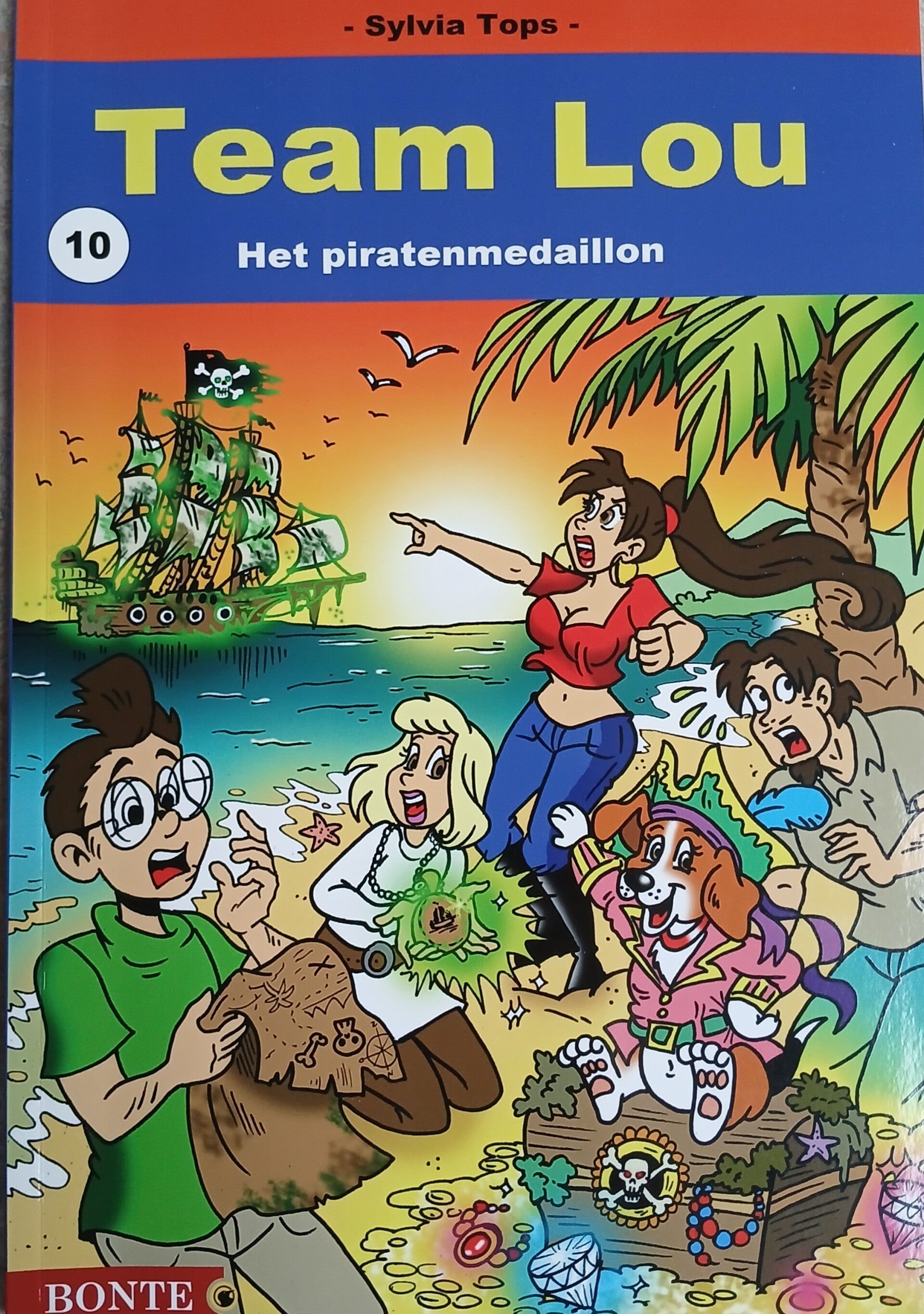 Stripboek Team Lou 10. Het piratenmedaillon