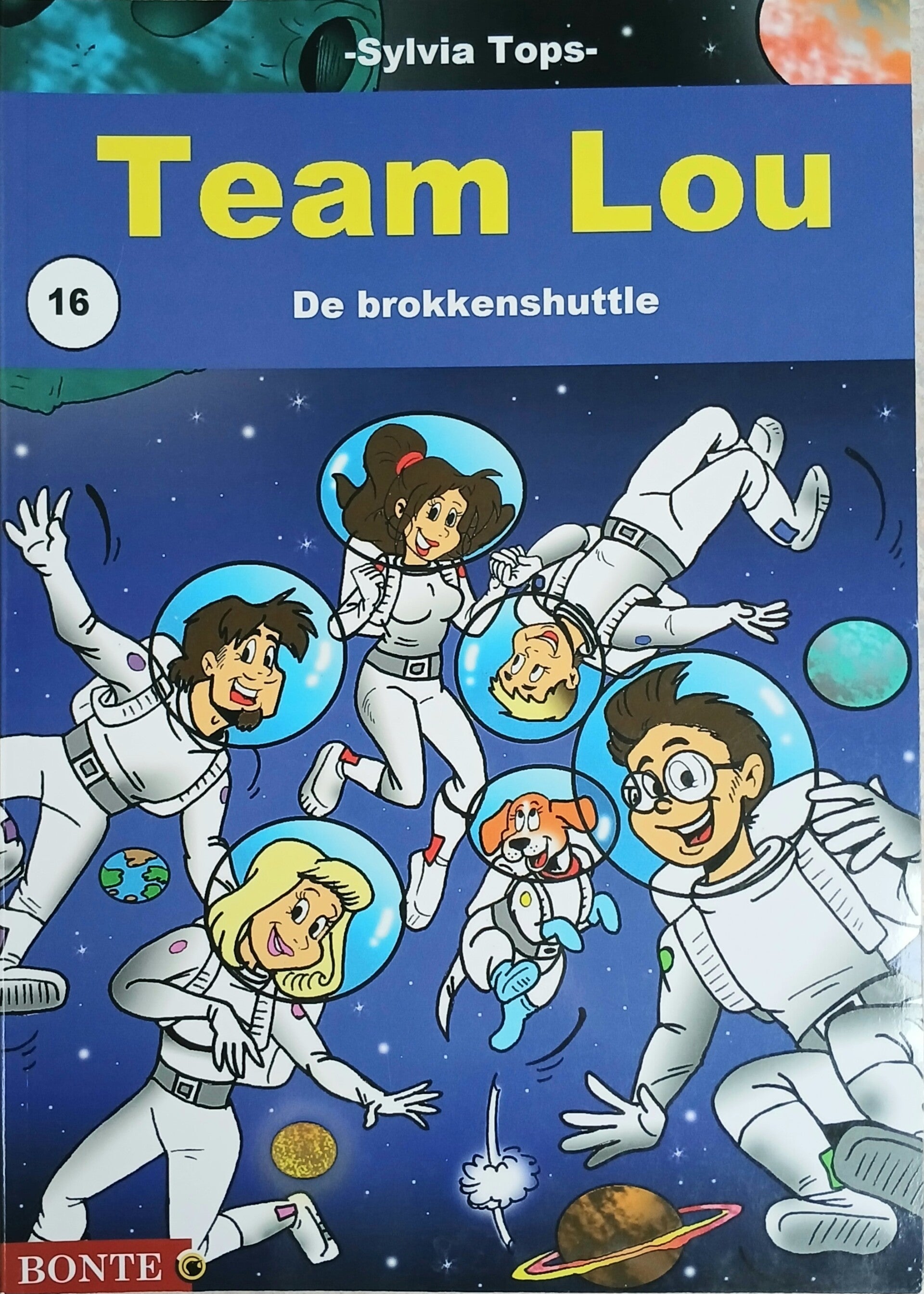 Stripboek Team Lou 16. De brokkenshuttle