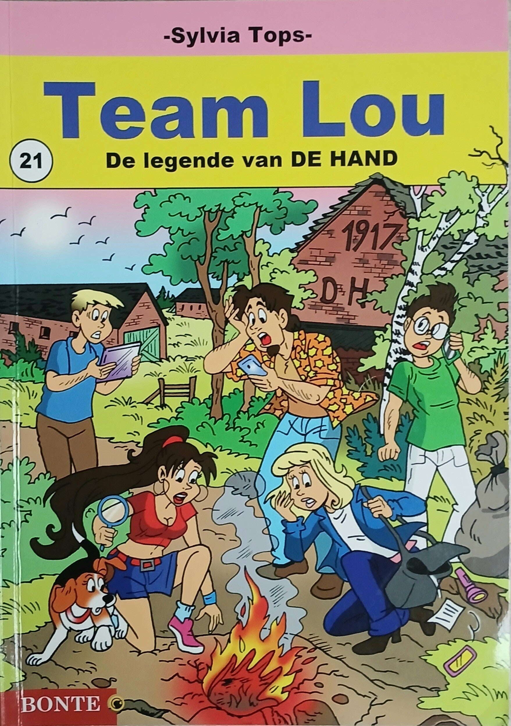 Stripboek Team Lou 21. De legende van de hand