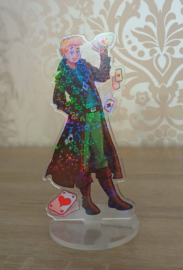 Team Lou Acryl Standee Oliver Goochelaar – Met Holografisch Hartjes Effect (Holo Heart Shape)
