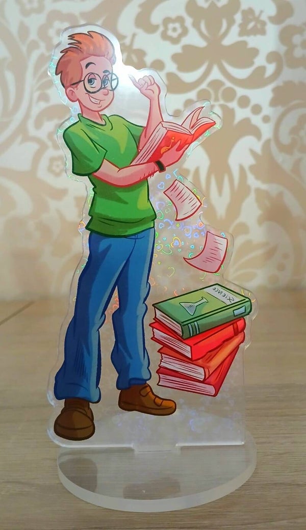 Team Lou Acryl Standee Booh Wetenschapper – Met Holografisch Hartjes Effect (Holo Heart Shape)