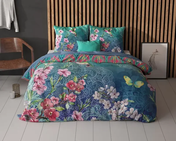 Funda nórdica de algodón - Flowers and Birds