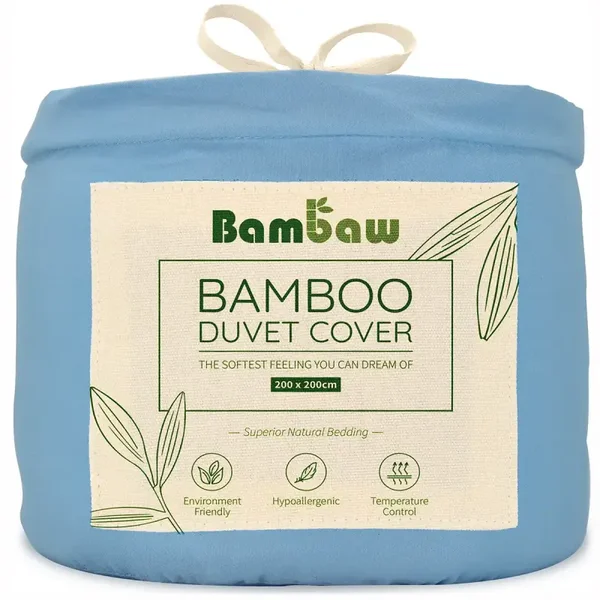 Funda nórdica de bambú - Azul Claro