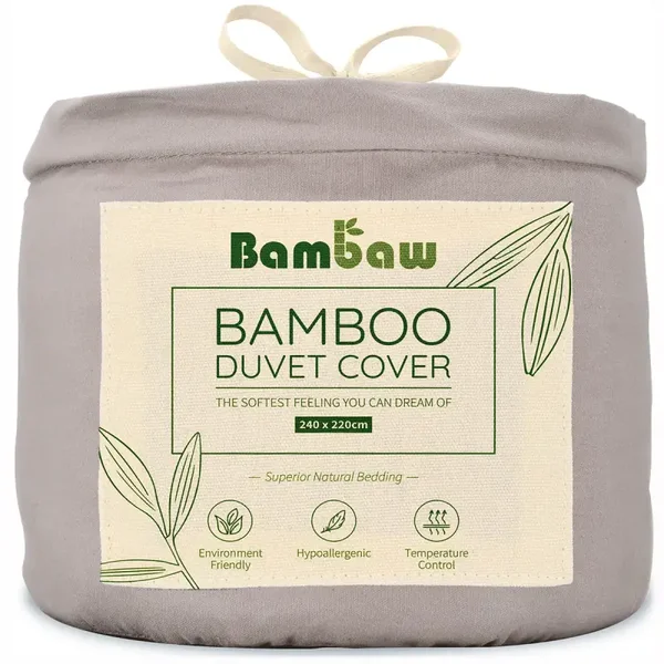 Funda nórdica de bambú - Gris