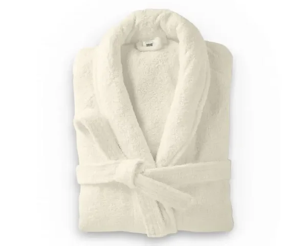 Albornoz de algodón suave - Crema