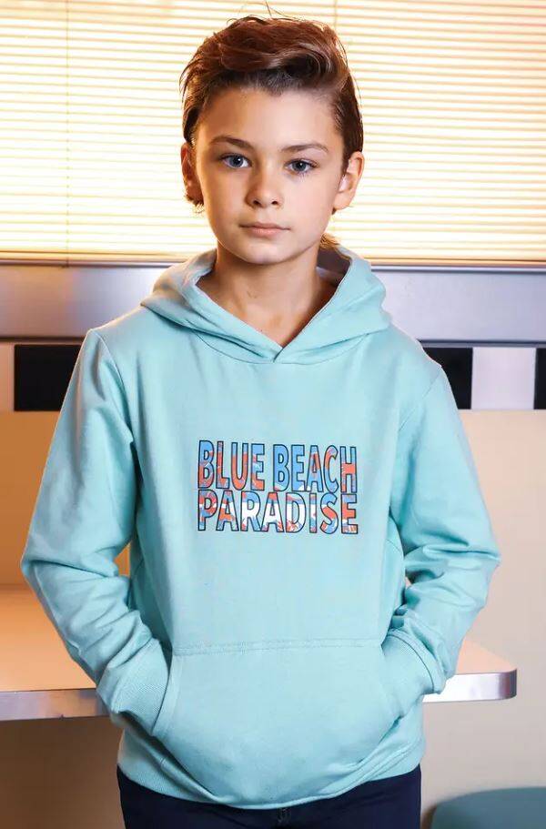 Sudadera para niño  - Azul Agua