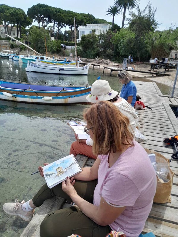 Du 22 au 24 septembre 2026 stage carnet de voyages  à Antibes Cap d'Antibes et Iles de Lérins 250€. Acompte de réservation 100€