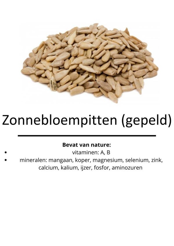Zonnebloempitten gepeld