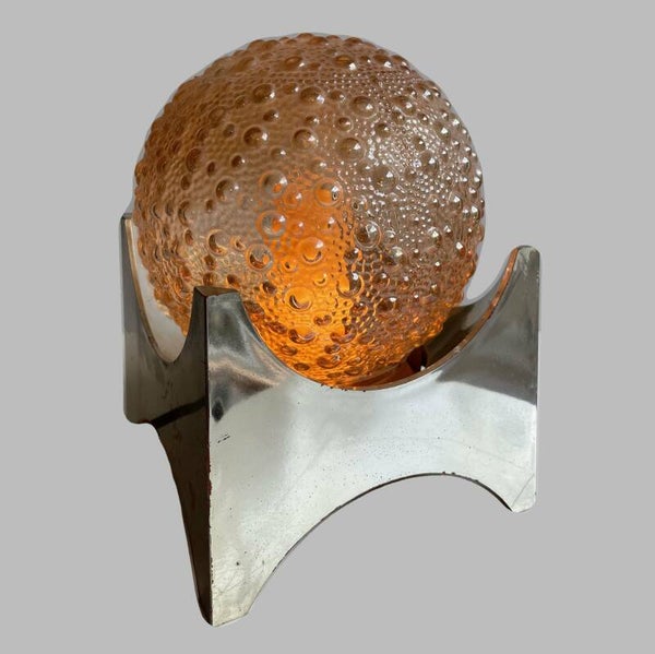 70ies bubble glass table lamp
